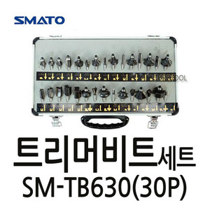 T SMATO 스마토트리머비트세트 SMATO트리머비트세트 목공용공구 공구비트 SM-TB630(30P) SMTB630 109-3609